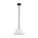 Serena One Light Pendant Matte Black/Opal Glass-Pendants-Alora-Lighting Design Store
