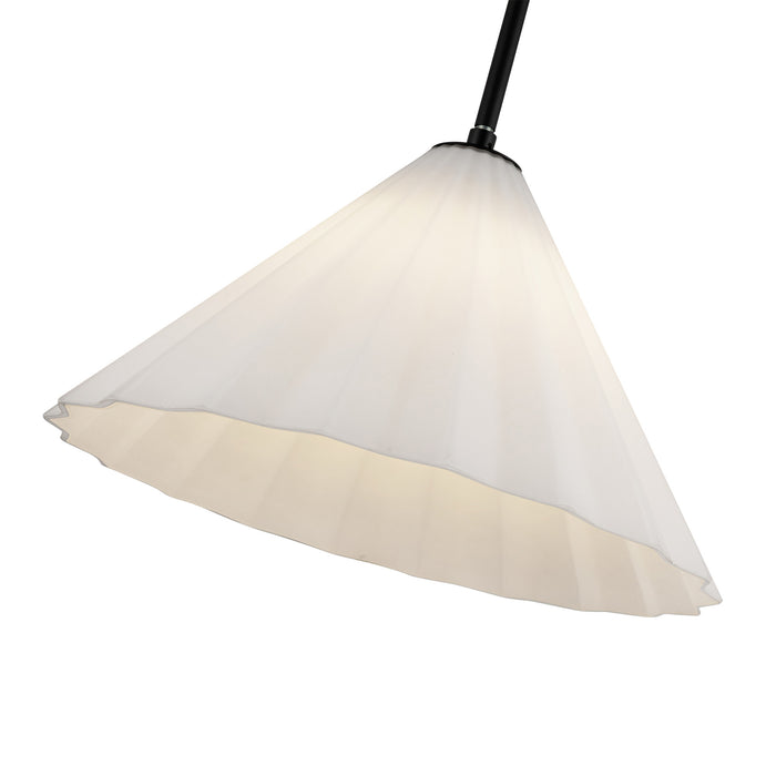 Serena One Light Pendant Matte Black/Opal Glass-Pendants-Alora-Lighting Design Store