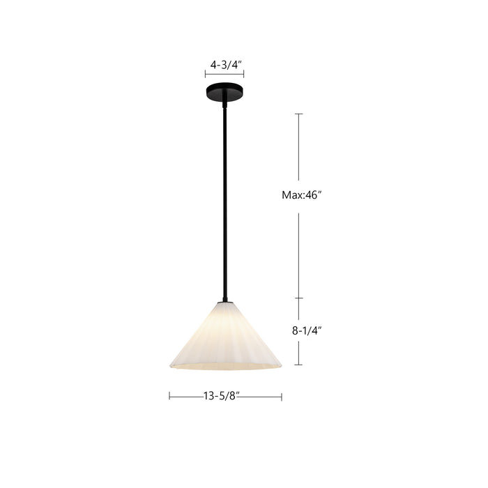 Serena One Light Pendant Aged Gold/Opal Glass-Pendants-Alora-Lighting Design Store