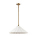 Serena One Light Pendant Aged Gold/Opal Glass-Pendants-Alora-Lighting Design Store