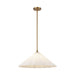 Serena One Light Pendant Aged Gold/Opal Glass-Pendants-Alora-Lighting Design Store