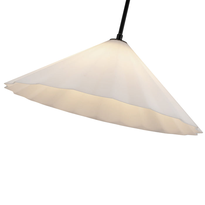 Serena One Light Pendant Matte Black/Opal Glass-Pendants-Alora-Lighting Design Store