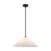 Serena One Light Pendant Matte Black/Opal Glass-Pendants-Alora-Lighting Design Store