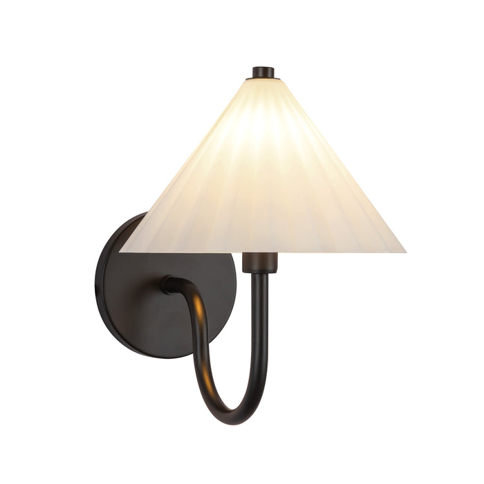 Serena One Light Vanity Matte Black/Opal Glass-Sconces-Alora-Lighting Design Store