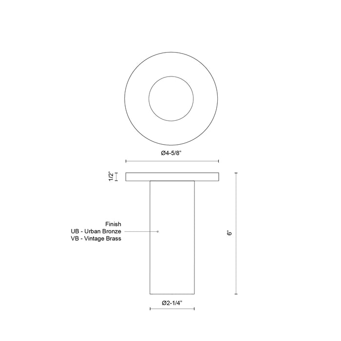 Mason LED Semi Flush Mount Vintage Brass-Flush Mounts-Kuzco Lighting-Lighting Design Store