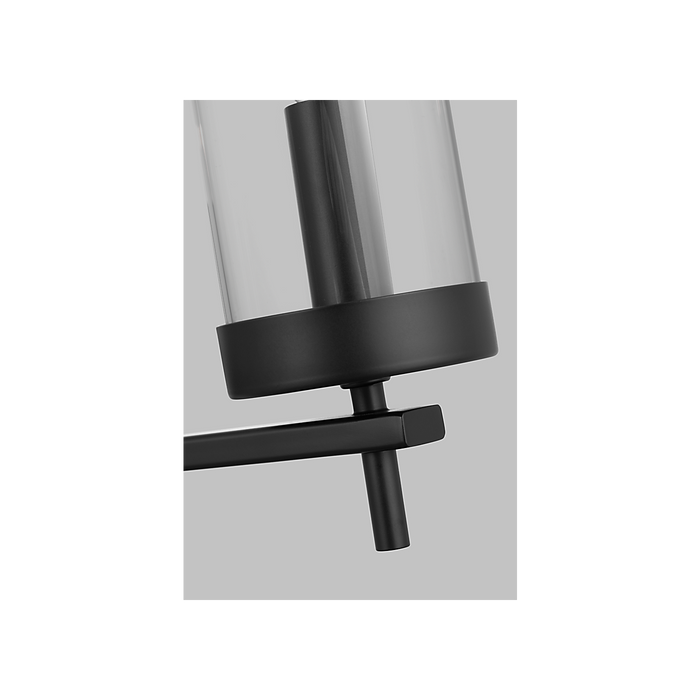 Zire Three Light Chandelier Midnight Black