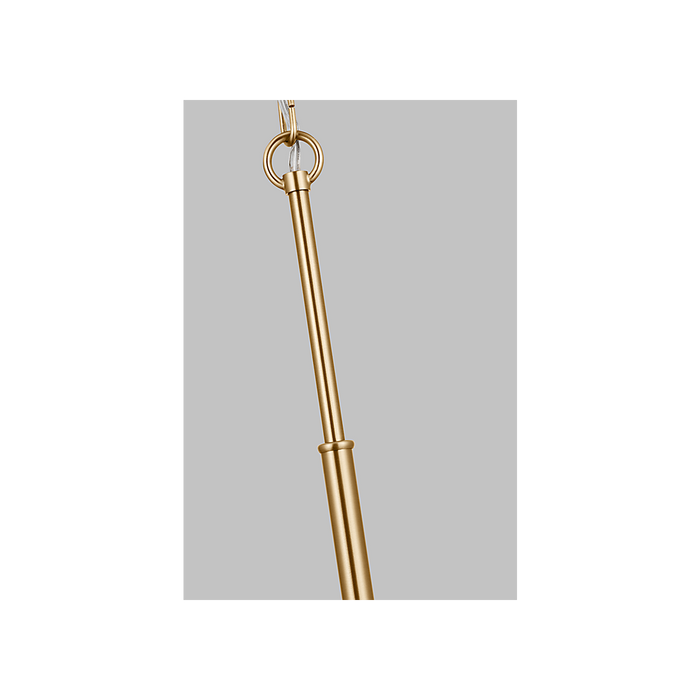 Zire Three Light Chandelier Satin Brass