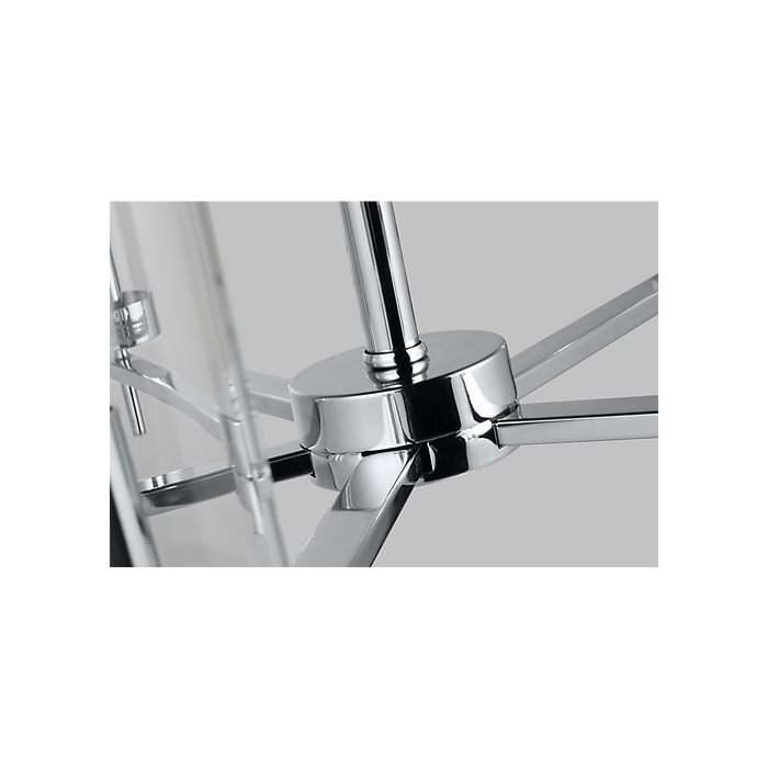 Zire Five Light Chandelier Brushed Nickel
