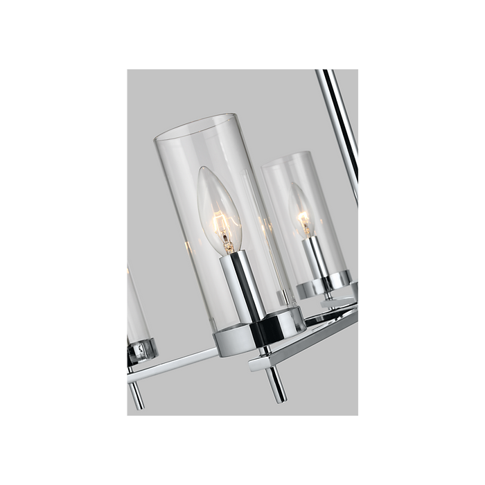 Zire Five Light Chandelier Brushed Nickel