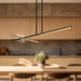 Shift LED Linear Pendant Black/Brushed Gold-Linear/Island-Kuzco Lighting-Lighting Design Store