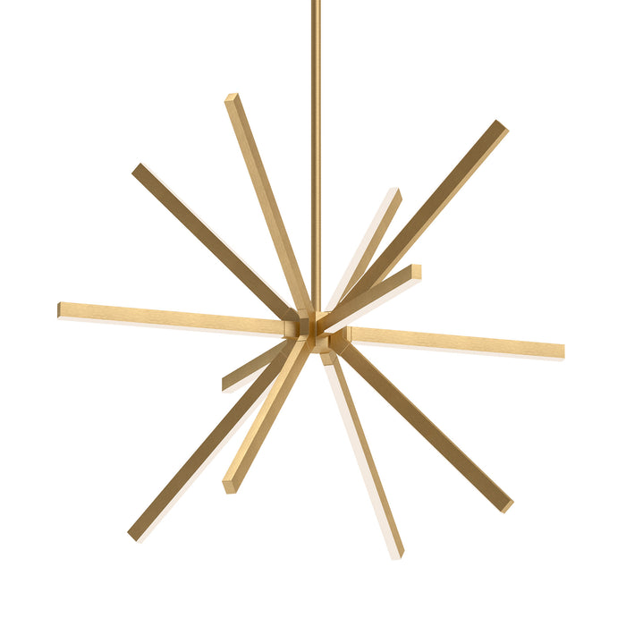 Sirius LED Chandelier Brushed Gold-Large Chandeliers-Kuzco Lighting-Lighting Design Store
