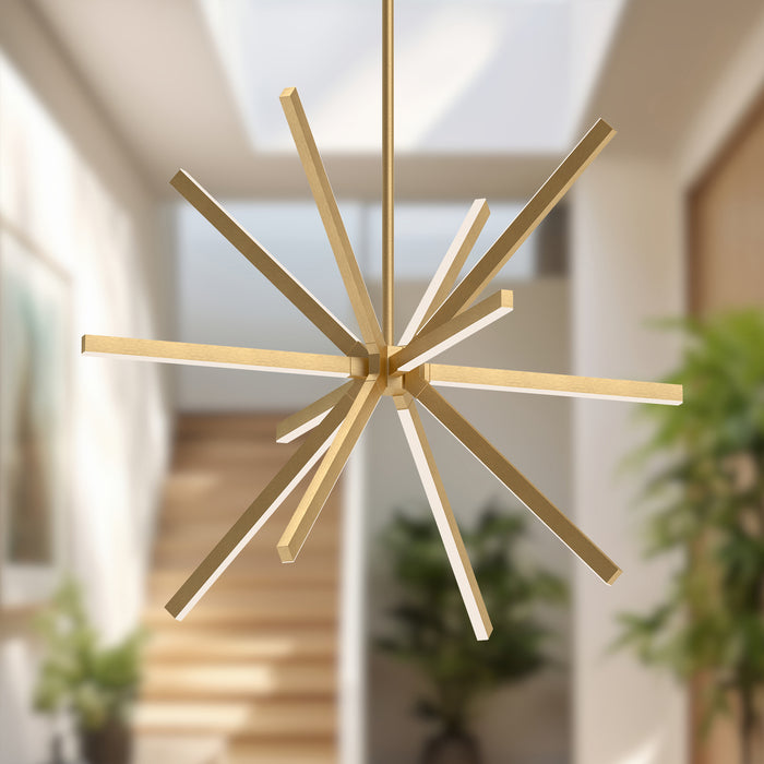 Sirius LED Chandelier Brushed Gold-Large Chandeliers-Kuzco Lighting-Lighting Design Store