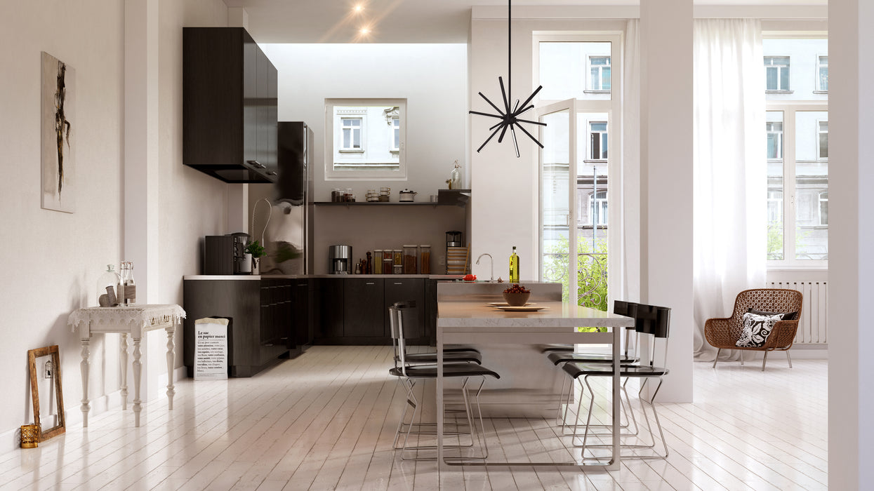 Sirius Minor LED Chandelier Black-Mini Chandeliers-Kuzco Lighting-Lighting Design Store