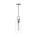 Soji One Light Pendant Brushed Nickel/Clear Glass-Mini Pendants-Alora-Lighting Design Store