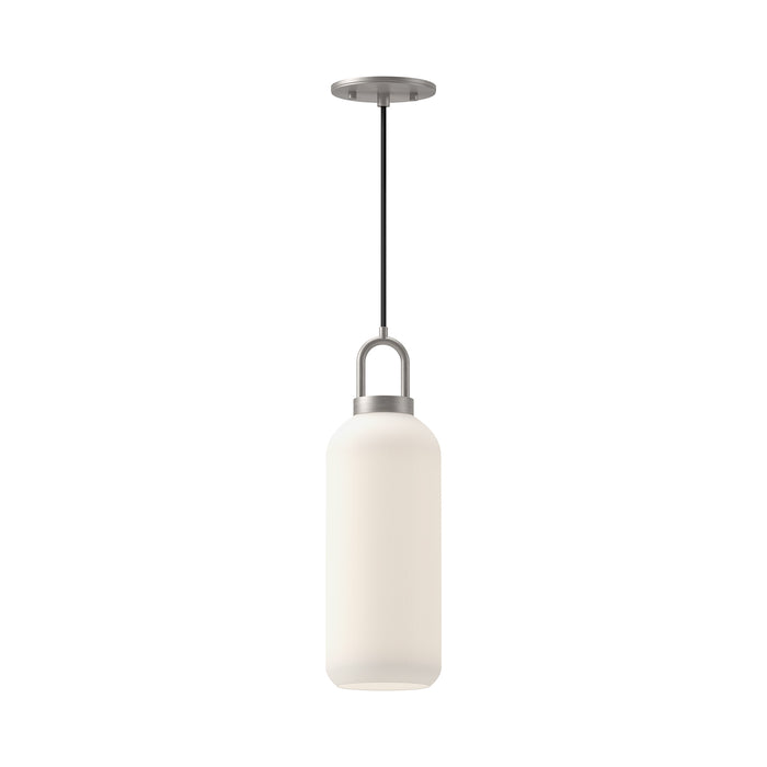 Soji One Light Pendant Brushed Nickel/Opal Matte Glass-Mini Pendants-Alora-Lighting Design Store