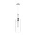 Soji One Light Pendant Brushed Nickel/Clear Glass-Mini Pendants-Alora-Lighting Design Store