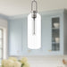 Soji One Light Pendant Brushed Nickel/Clear Glass-Mini Pendants-Alora-Lighting Design Store