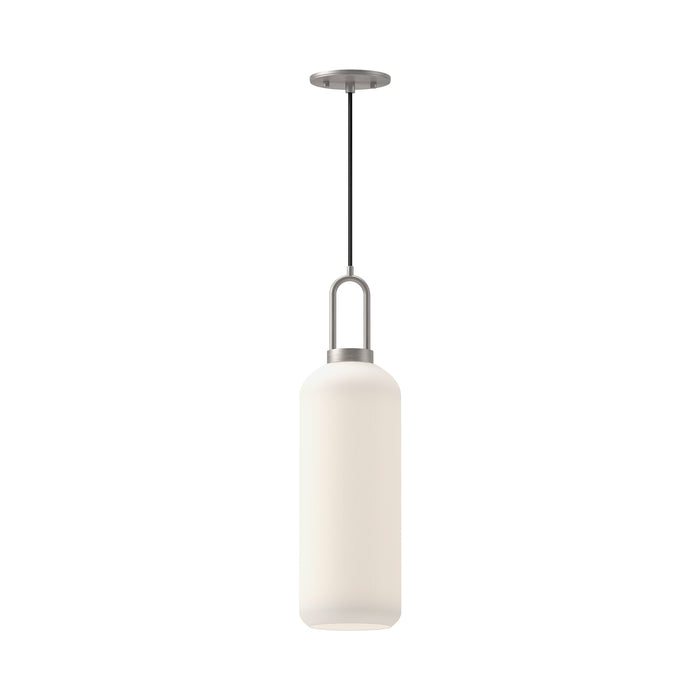Soji One Light Pendant Brushed Nickel/Opal Matte Glass-Mini Pendants-Alora-Lighting Design Store