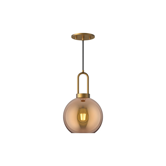 Soji One Light Pendant Aged Gold/Copper Glass-Mini Pendants-Alora-Lighting Design Store