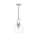 Soji One Light Pendant Brushed Nickel/Clear Glass-Mini Pendants-Alora-Lighting Design Store
