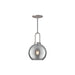 Soji One Light Pendant Brushed Nickel/Smoked Solid Glass-Mini Pendants-Alora-Lighting Design Store