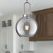 Soji One Light Pendant Brushed Nickel/Smoked Solid Glass-Mini Pendants-Alora-Lighting Design Store