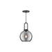 Soji One Light Pendant Matte Black/Smoked Solid Glass-Mini Pendants-Alora-Lighting Design Store