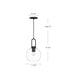 Soji One Light Pendant Matte Black/Smoked Solid Glass-Mini Pendants-Alora-Lighting Design Store