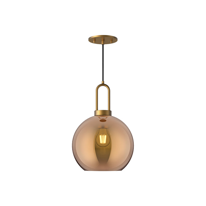 Soji One Light Pendant Aged Gold/Copper Glass-Mini Pendants-Alora-Lighting Design Store