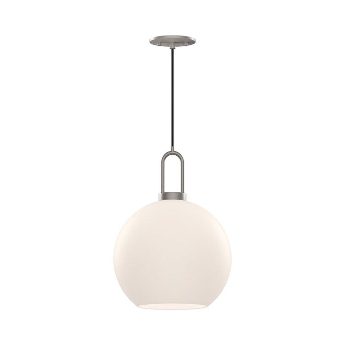 Soji One Light Pendant Brushed Nickel/Opal Matte Glass-Mini Pendants-Alora-Lighting Design Store