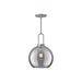 Soji One Light Pendant Brushed Nickel/Smoked Solid Glass-Mini Pendants-Alora-Lighting Design Store