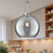 Soji One Light Pendant Brushed Nickel/Smoked Solid Glass-Mini Pendants-Alora-Lighting Design Store