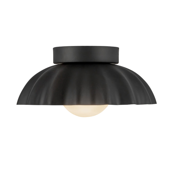 Soleil LED Wall/Vanity Matte Black/Opal Glass-Flush Mounts-Alora-Lighting Design Store