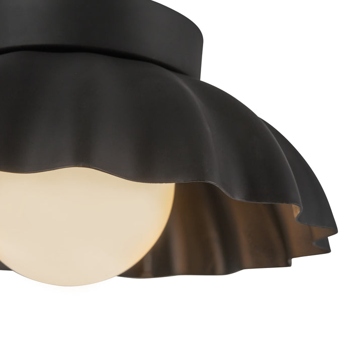 Soleil LED Wall/Vanity Matte Black/Opal Glass-Flush Mounts-Alora-Lighting Design Store