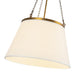 Speakeasy One Light Pendant Aged Gold/White Linen-Pendants-Alora-Lighting Design Store