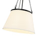 Speakeasy One Light Pendant Matte Black/White Linen-Pendants-Alora-Lighting Design Store