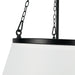 Speakeasy One Light Pendant Matte Black/White Linen-Pendants-Alora-Lighting Design Store