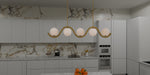 Spherical Five Light Linear Chandelier-Linear/Island-Quoizel-Lighting Design Store