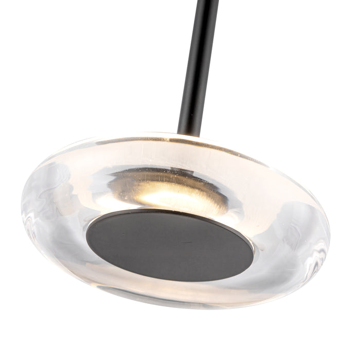 Stephord LED Pendant Black/Clear Glass-Mini Pendants-Kuzco Lighting-Lighting Design Store