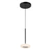 Stephord LED Pendant Black/Frosted Glass-Mini Pendants-Kuzco Lighting-Lighting Design Store