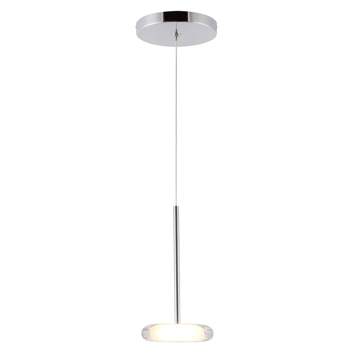 Stephord LED Pendant Chrome/Clear Glass-Mini Pendants-Kuzco Lighting-Lighting Design Store