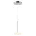 Stephord LED Pendant Chrome/Frosted Glass-Mini Pendants-Kuzco Lighting-Lighting Design Store
