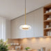 Stephord LED Pendant Metallic Brass/Clear Glass-Mini Pendants-Kuzco Lighting-Lighting Design Store