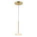 Stephord LED Pendant Metallic Brass/Frosted Glass-Mini Pendants-Kuzco Lighting-Lighting Design Store