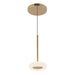Stephord LED Pendant Metallic Brass/Frosted Glass-Mini Pendants-Kuzco Lighting-Lighting Design Store
