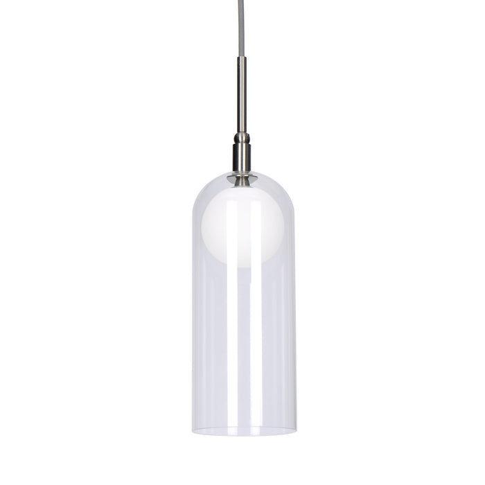 Stylo LED Pendant Brushed Nickel-Mini Pendants-Kuzco Lighting-Lighting Design Store