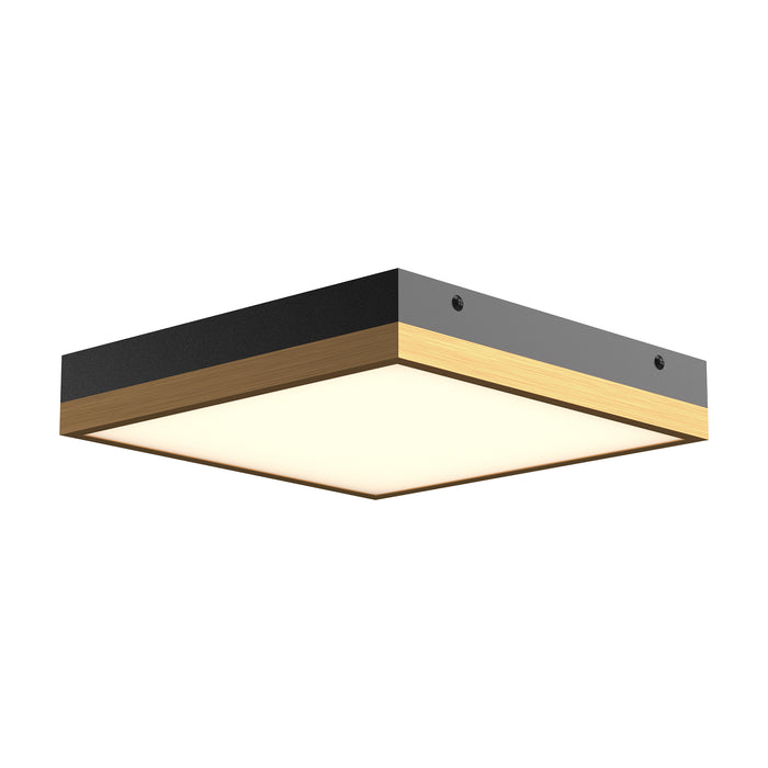 Sydney LED Flush Mount Aged Gold/Matte Black-Flush Mounts-Alora-Lighting Design Store