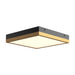 Sydney LED Flush Mount Aged Gold/Matte Black-Flush Mounts-Alora-Lighting Design Store