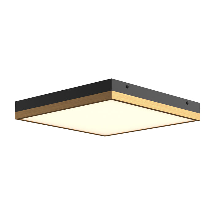 Sydney LED Flush Mount Aged Gold/Matte Black-Flush Mounts-Alora-Lighting Design Store
