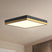 Sydney LED Flush Mount Aged Gold/Matte Black-Flush Mounts-Alora-Lighting Design Store